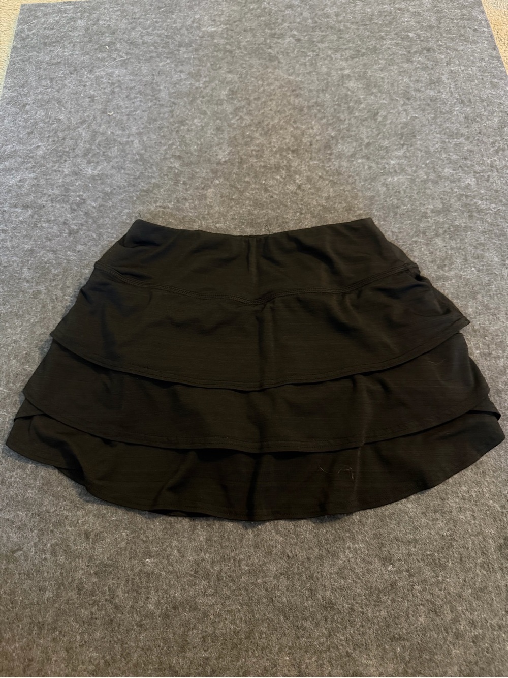 Athleta Black Tiered Mini Skirt